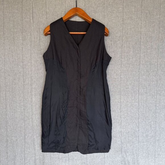 90s EXPRESS Compagnie Internationale Sleeveless Button Down Pencil Dress - Picture 8 of 11